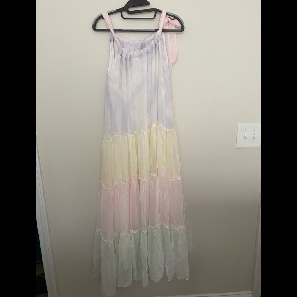 NWT Fillyboo Pastel Multicolored Maxi halter Dress - Picture 4 of 4